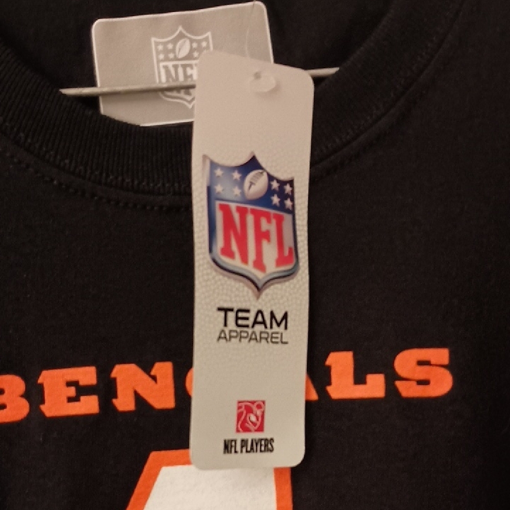 NFL Bengals Black and Orange Number 1 Tee - Picture 3 of 5